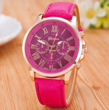 Luxury Brand Leather Quartz Watch Women Men Ladies Fashion Wrist Watch Wristwatches Clock